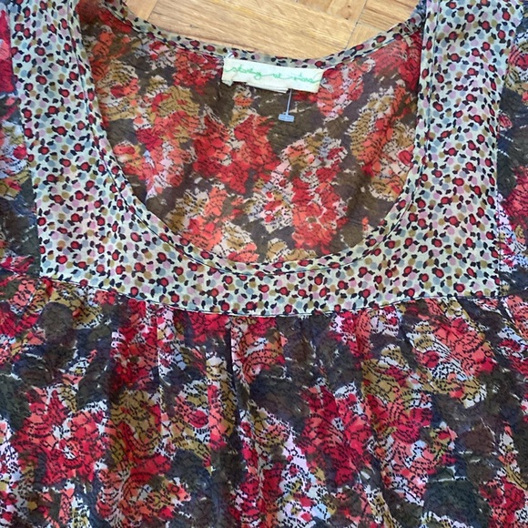 Urban Outfitters flowy Staring at Stars colorful bell sleeve tunic top - Picture 10 of 12